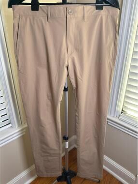 J.Crew Flex Slim Tech Chino Pants Khaki Tan 33x32 Men’s Stretch Performance NWT